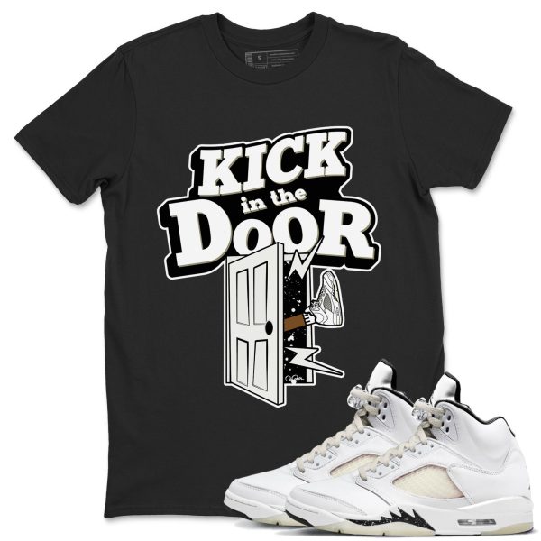 Kick In The Door Unisex Crew Neck Sneaker Matching Tee Shirt To Match 5s Sail Jezsport.com