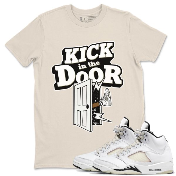 Kick In The Door Unisex Crew Neck Sneaker Matching Tee Shirt To Match 5s Sail Jezsport.com