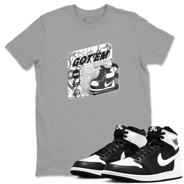 Vintage Toy Packaging Unisex Crew Neck Sneaker Matching Tee Shirt To Match 1s Black White Jezsport.com