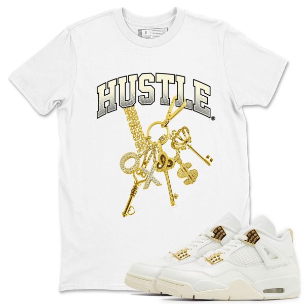 Gold Hustle Unisex Crew Neck Sneaker Matching Tee Shirt To Match 4s Sail Jezsport.com