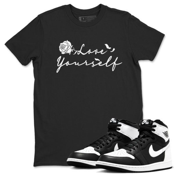 Love Yourself Unisex Crew Neck Sneaker Matching Tee Shirt To Match 1s Panda Jezsport.com