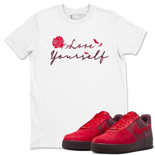 Love Yourself Unisex Crew Neck Sneaker Matching Tee Shirt To Match AF1 Layers Of Love Jezsport.com