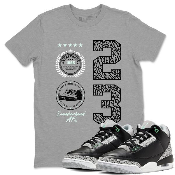 Sneaker Emblem Unisex Crew Neck Sneaker Matching Tee Shirt To Match 3s Green Glow Jezsport.com