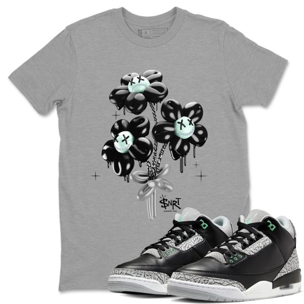 Balloon Bouquet Unisex Crew Neck Sneaker Matching Tee Shirt To Match 3s Green Glow Jezsport.com