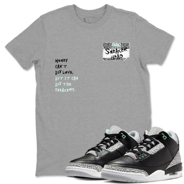 Sneakerhead Badge Unisex Crew Neck Sneaker Matching Tee Shirt To Match 3s Green Glow Jezsport.com