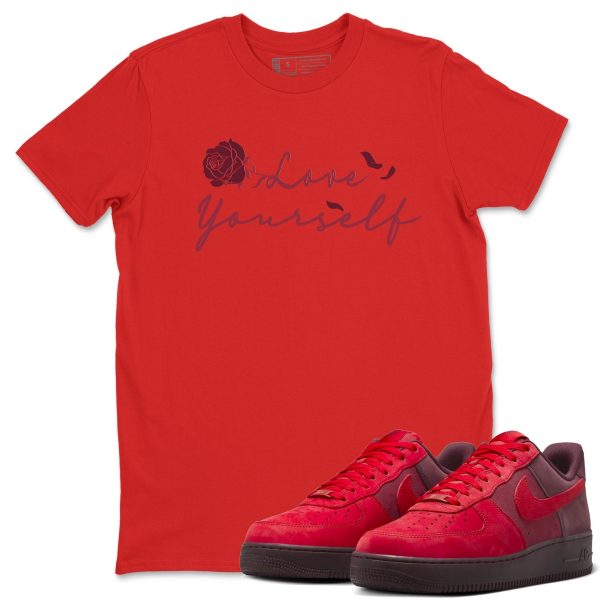 Love Yourself Unisex Crew Neck Sneaker Matching Tee Shirt To Match AF1 Layers Of Love Jezsport.com