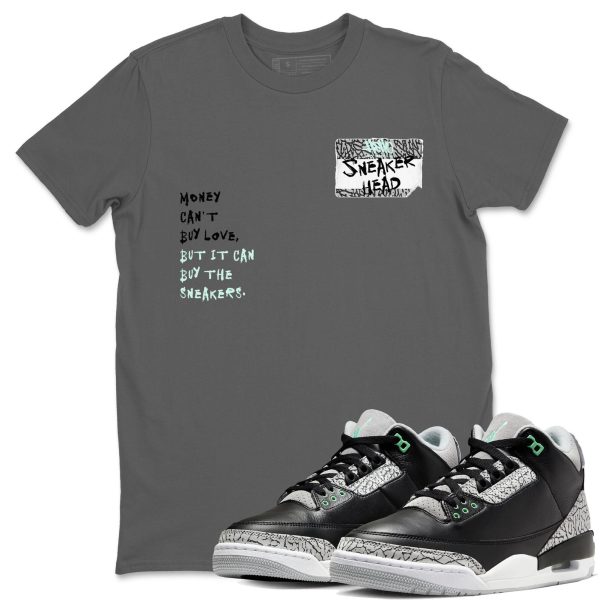 Sneakerhead Badge Unisex Crew Neck Sneaker Matching Tee Shirt To Match 3s Green Glow Jezsport.com