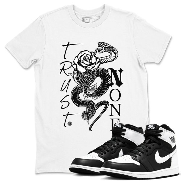 Trust None Unisex Crew Neck Sneaker Matching Tee Shirt To Match 1s Panda Jezsport.com