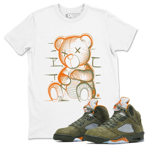 Neon Bear Unisex Crew Neck Sneaker Matching Tee Shirt To Match 5s Olive Jezsport.com