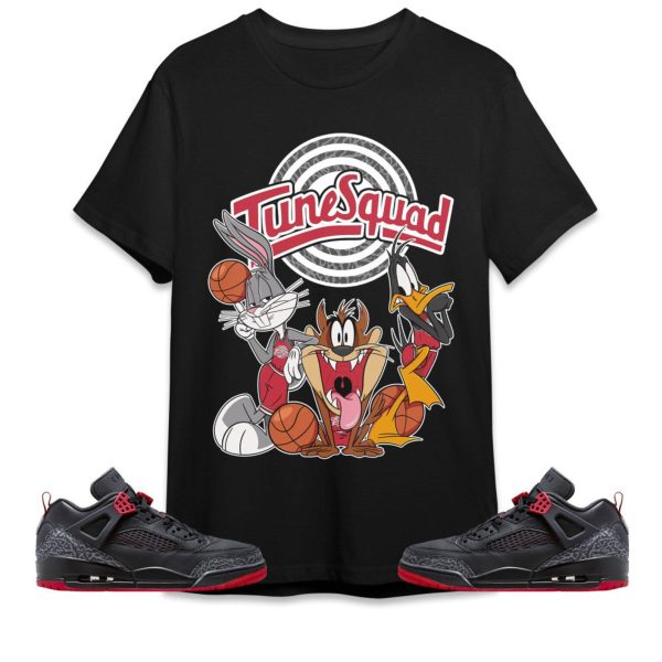 Tune Friends Unisex Tees Jordan Spizike Low Bred to match Sneaker, Outfit back to school graphic Tees Jezsport.com