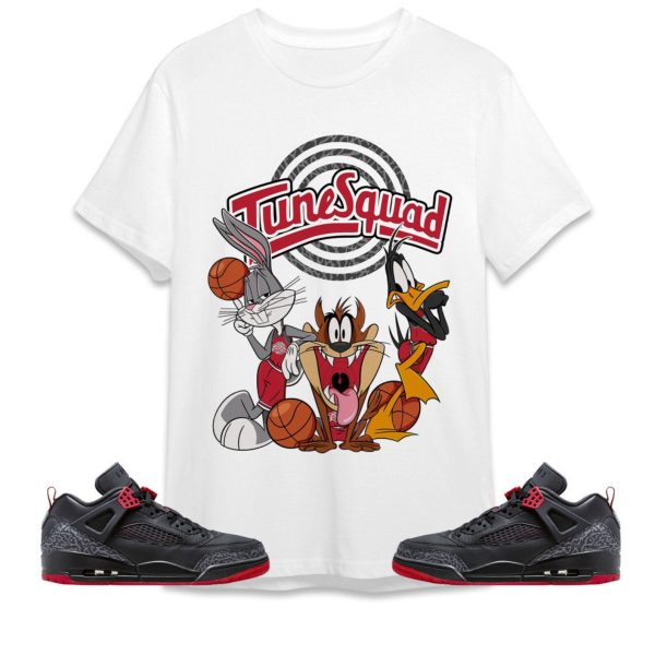 Tune Friends Unisex Tees Jordan Spizike Low Bred to match Sneaker, Outfit back to school graphic Tees Jezsport.com