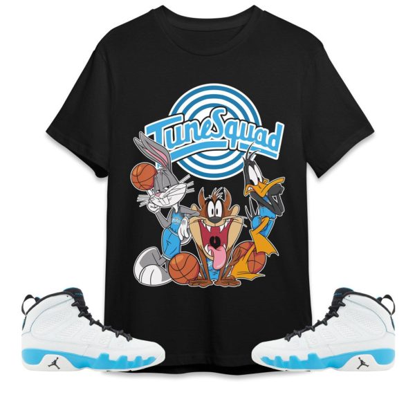 Tune Friends Unisex Tees Jordan 9 Powder Blue to match Sneaker, Outfit back to school graphic Tees Jezsport.com