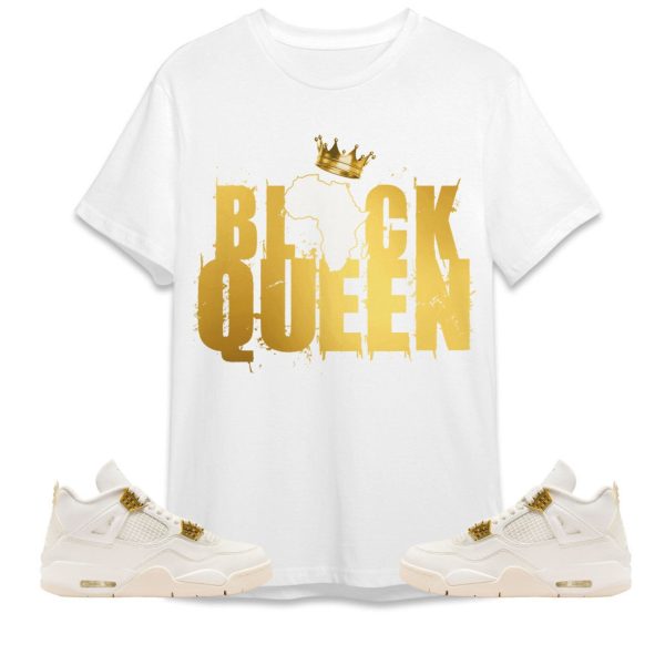 Black Queen Crown Unisex Tees Jordan 4 Sail to match Sneaker, Outfit back to school graphic Tees Jezsport.com