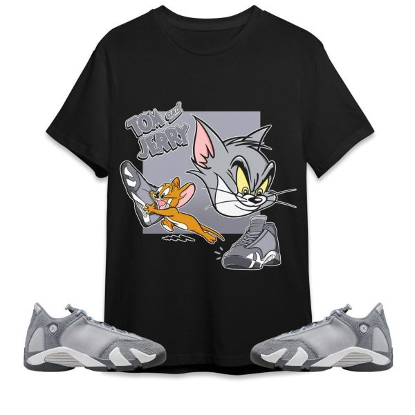 Cat And Mouse Sneakers Unisex Tees Jordan 14 Stealth to match Sneaker, Outfit back to school graphic Tees Jezsport.com