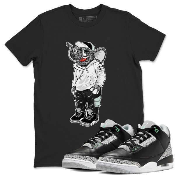 Sneakerhead Elephant Streetwear Brand Shirts To Match Jordans 3s Green Glow Jezsport.com