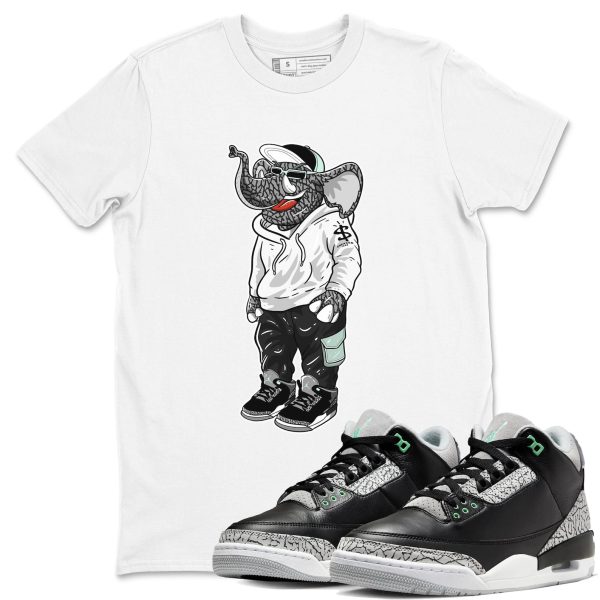 Sneakerhead Elephant Streetwear Brand Shirts To Match Jordans 3s Green Glow Jezsport.com