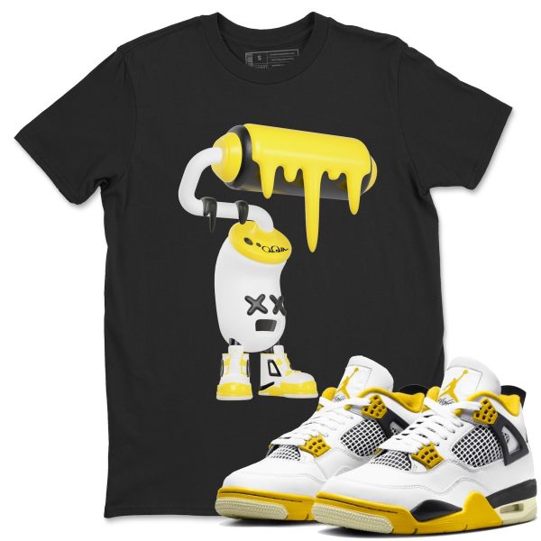 3D Paint Roller Streetwear Brand Shirts To Match Jordans 4s Vivid Sulfur Jezsport.com