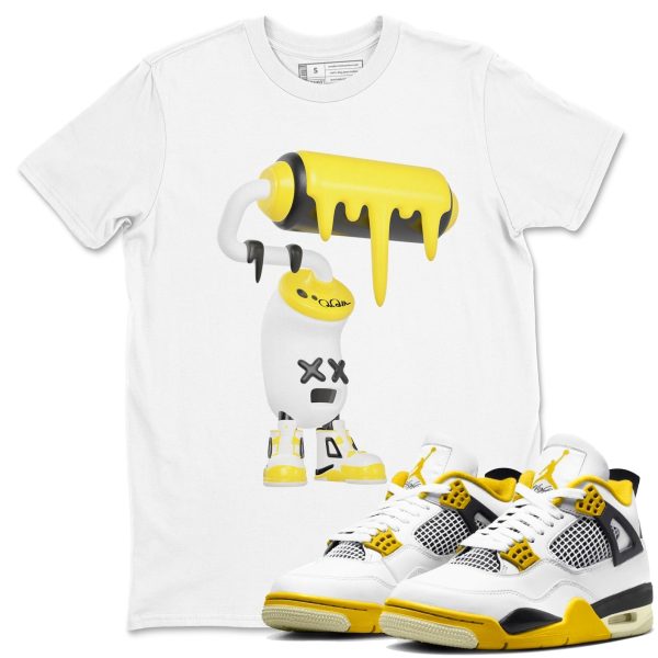 3D Paint Roller Streetwear Brand Shirts To Match Jordans 4s Vivid Sulfur Jezsport.com