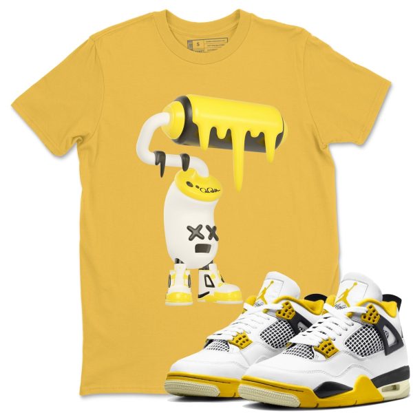 3D Paint Roller Streetwear Brand Shirts To Match Jordans 4s Vivid Sulfur Jezsport.com