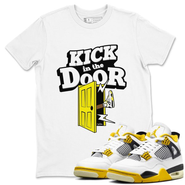 Kick In The Door Streetwear Brand Shirts To Match Jordans 4s Vivid Sulfur Jezsport.com