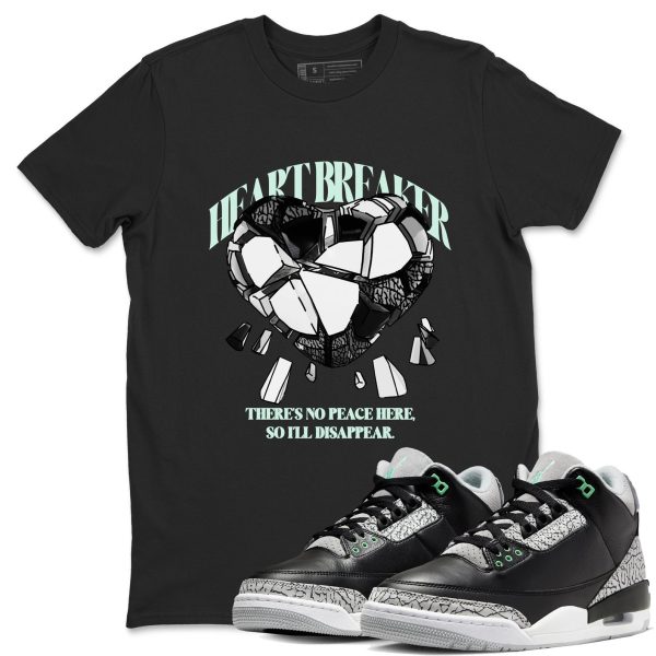 Heart Breaker Sneaker Tee - Unisex Cotton Sneaker Shirts To Match Jordans 3s Green Glow Jezsport.com