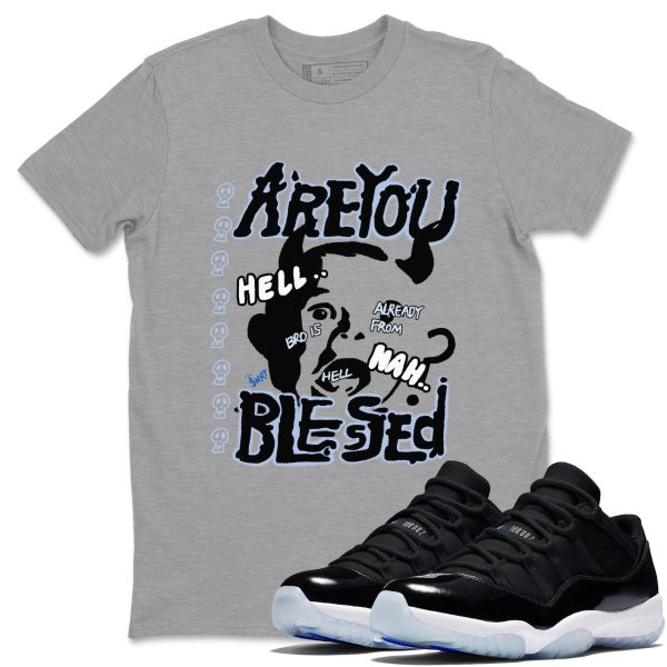 Are You Blessed Sneaker Tee - Unisex Cotton Sneaker Shirts To Match Jordans 11s Low Space Jezsport.com