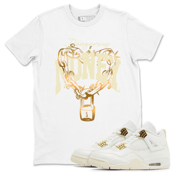 Dangerous Money Sneaker Tee - Unisex Cotton Sneaker Shirts To Match Jordans 4s Sail Jezsport.com