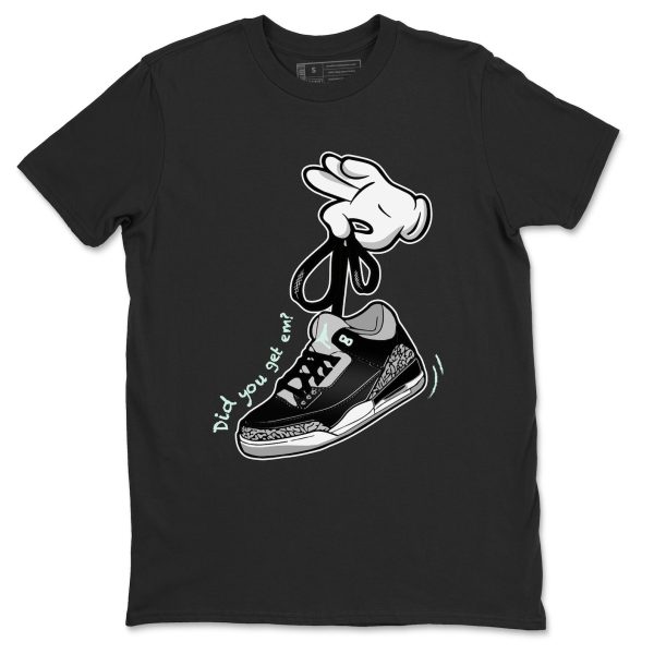 Cartoon Hands Sneaker Tee - Unisex Cotton Sneaker Shirts To Match Jordans 3s Green Glow Jezsport.com