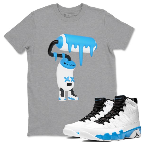 3D Paint Roller Streetwear Shirts To Match Jordans 9s Powder Blue Jezsport.com