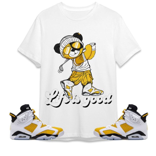 BER Like Golf Unisex Tees Jordan 6 Yellow Ochre, Outfit For Work Cute Like Golf match Jordan, Funny Golf Sneaker Shirt Jezsport.com