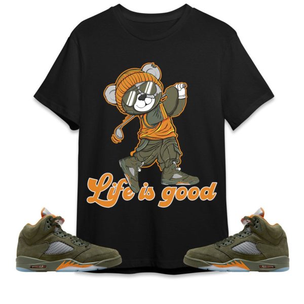 BER Like Golf Unisex Tees Jordan 5 Olive, Outfit For Work Cute Like Golf match Jordan, Funny Golf Sneaker Shirt, Sports Tees Jezsport.com