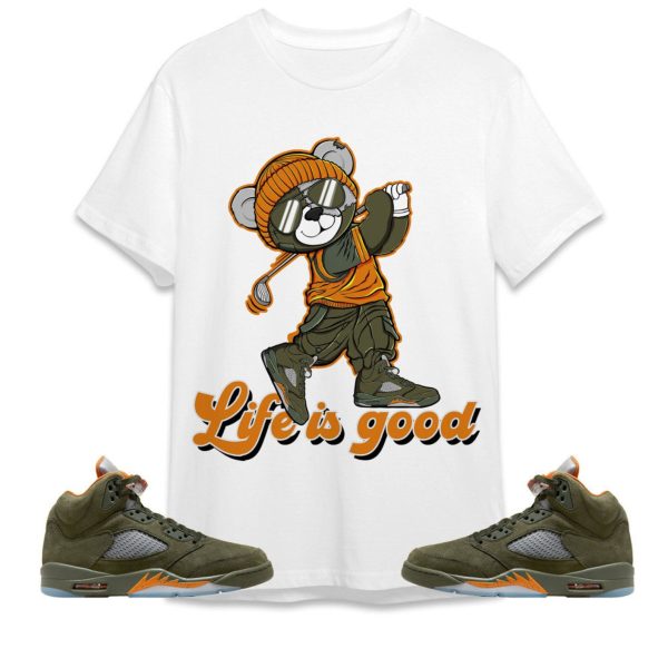 BER Like Golf Unisex Tees Jordan 5 Olive, Outfit For Work Cute Like Golf match Jordan, Funny Golf Sneaker Shirt, Sports Tees Jezsport.com