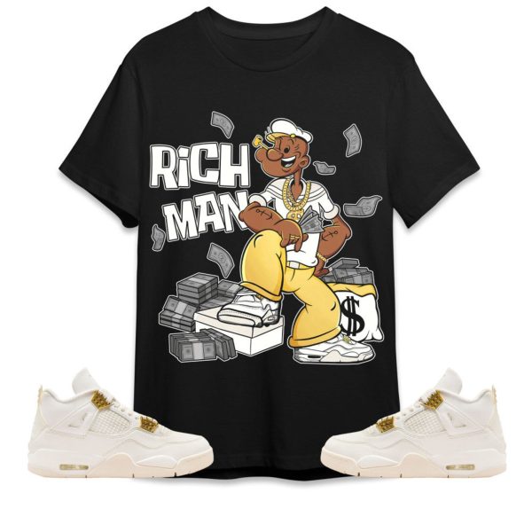 Rich Man Sailor Unisex Tees Jordan 4 Sail to match Sneaker, Outfit back to school graphic tees Jezsport.com