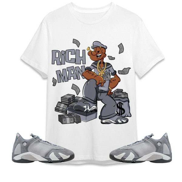 Rich Man Sailor Unisex Tees Jordan 14 Stealth to match Sneaker, Outfit back to school graphic tees Jezsport.com