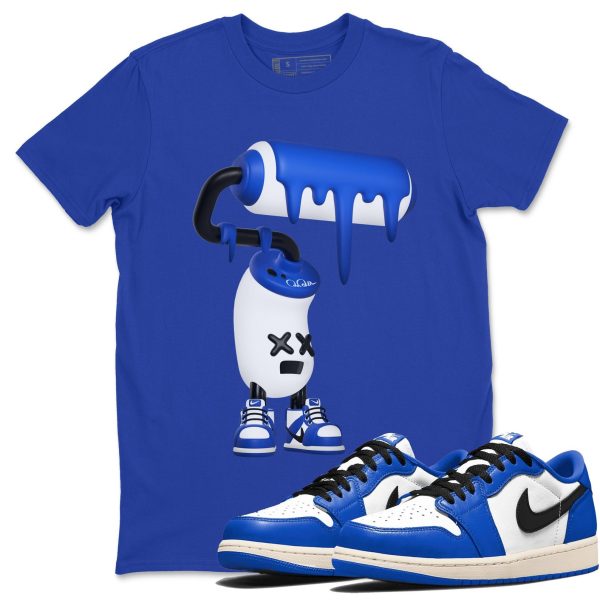 3D Paint Roller Streetwear Brand Shirts To Match Jordans 1s Game Royal Jezsport.com