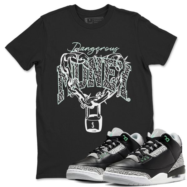 Dangerous Money Unisex Crew Neck Sneaker Matching Tee Shirt To Match 3s Green Glow Jezsport.com