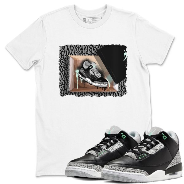 New Kicks Unisex Crew Neck Sneaker Matching Tee Shirt To Match 3s Green Glow Jezsport.com