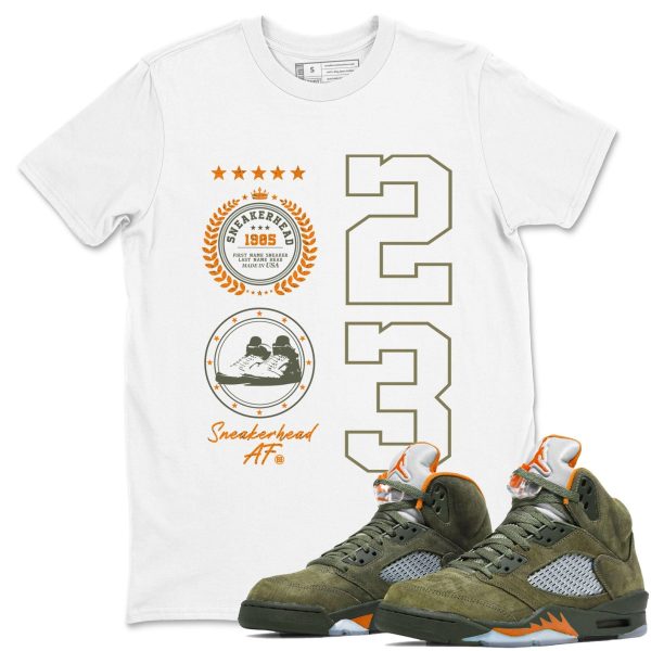 Sneaker Emblem Unisex Crew Neck Sneaker Matching Tee Shirt To Match 5s Olive Jezsport.com