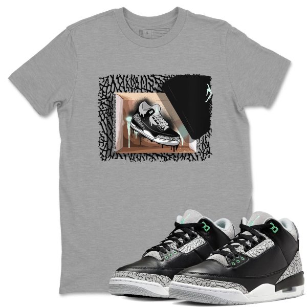 New Kicks Unisex Crew Neck Sneaker Matching Tee Shirt To Match 3s Green Glow Jezsport.com