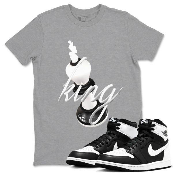 3D King Unisex Crew Neck Sneaker Matching Tee Shirt To Match 1s Black White Jezsport.com