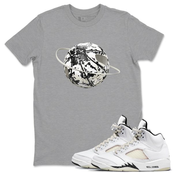 Camo Basketball Planet Unisex Crew Neck Sneaker Matching Tee Shirt To Match 5s Sail Jezsport.com