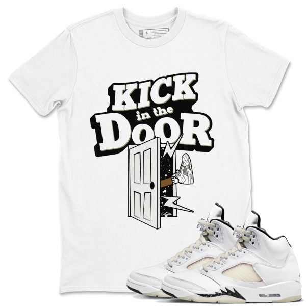 Kick In The Door Unisex Crew Neck Sneaker Matching Tee Shirt To Match 5s Sail Jezsport.com