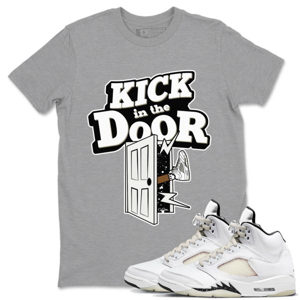 Kick In The Door Unisex Crew Neck Sneaker Matching Tee Shirt To Match 5s Sail Jezsport.com