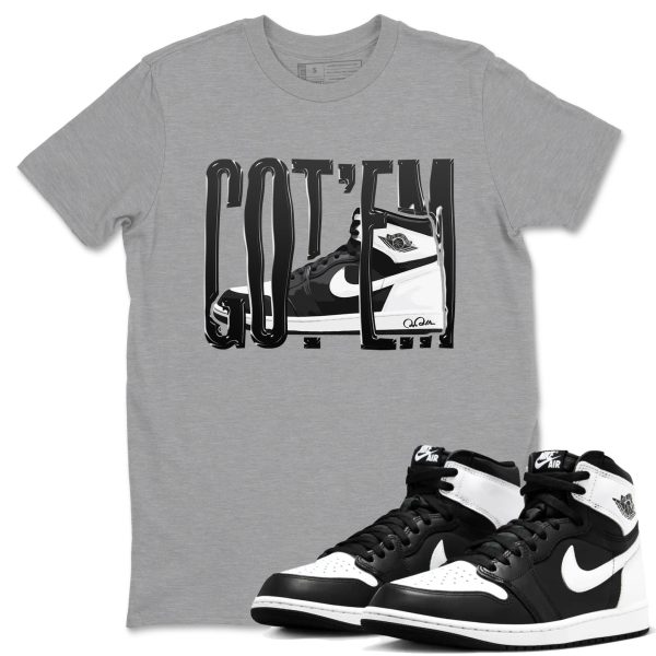 Wiggling Gotem Unisex Crew Neck Sneaker Matching Tee Shirt To Match 1s Black White Jezsport.com