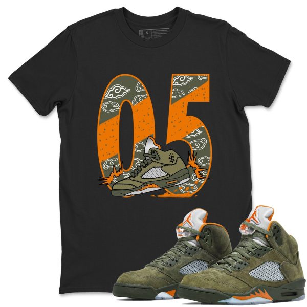 Aggressive Dribble Unisex Crew Neck Sneaker Matching Tee Shirt To Match 5s Olive Jezsport.com