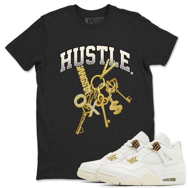 Gold Hustle Unisex Crew Neck Sneaker Matching Tee Shirt To Match 4s Sail Jezsport.com