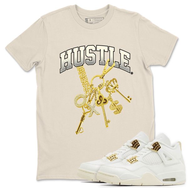 Gold Hustle Unisex Crew Neck Sneaker Matching Tee Shirt To Match 4s Sail Jezsport.com