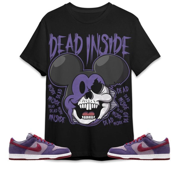 Mickey Horror Unisex Tees Dunk Low Plum to match Sneaker, streetwear cartoon 90s Tees Outfit back to school graphic Tees Jezsport.com