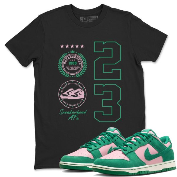 Sneaker Emblem Unisex Crew Neck T-Shirt - Streetwear Brand Shirt To Match Dunks Medium Soft Pink Malachite Jezsport.com