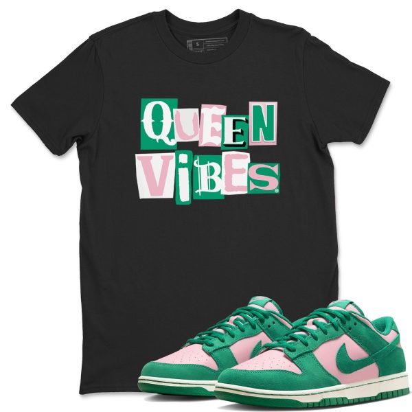 Queen Vibes Unisex Crew Neck T-Shirt - Streetwear Brand Shirt To Match Dunks Medium Soft Pink Malachite Jezsport.com